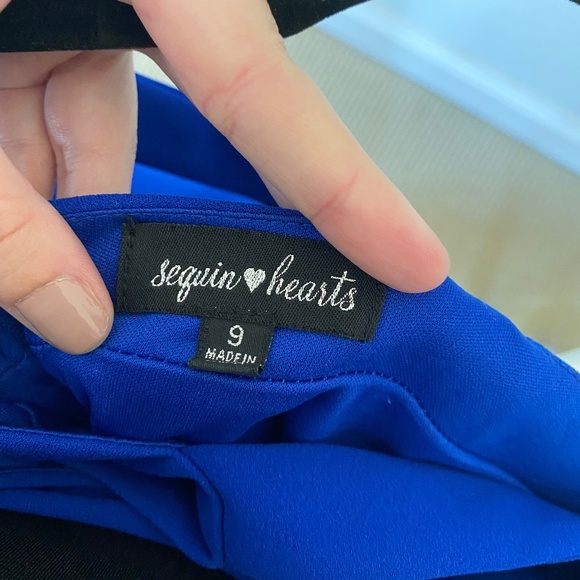 Sequin Hearts Royal Blue Formal Dress - Picture 8 of 8